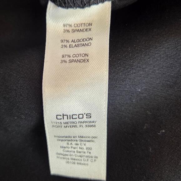 Chico's Serene Stretch Black Crop Pants Sz 1X Side Zip Slit The Ultimate Fit NWT - Picture 8 of 13